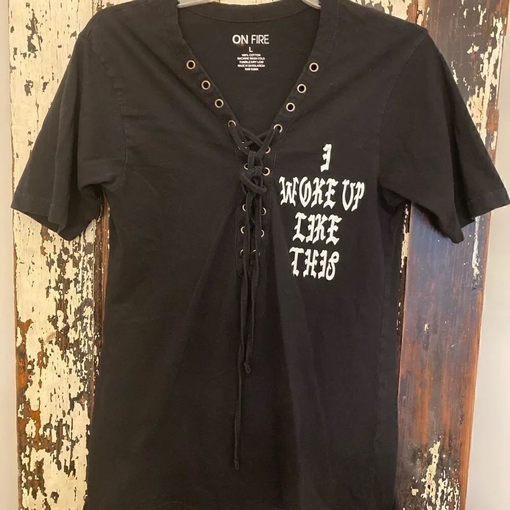 EUC I woke up Like this Rivet Tee. Size L.